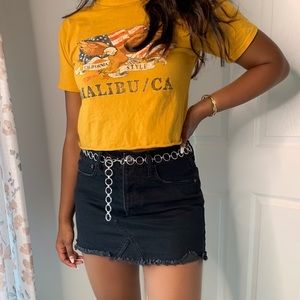 black american eagle denim skirt